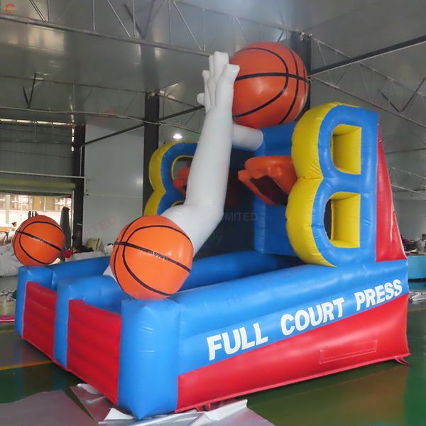 

outdoor activities 5x3m inflatable basketball game basketball hoop toss carnival game