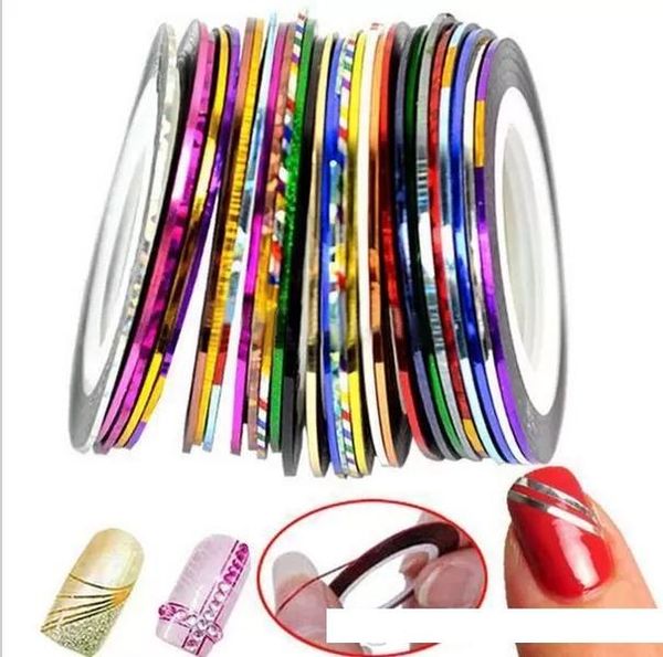 Rotoli Striping Tape Line Strumenti per adesivi per nail art Decorazioni di bellezza per adesivi per unghie