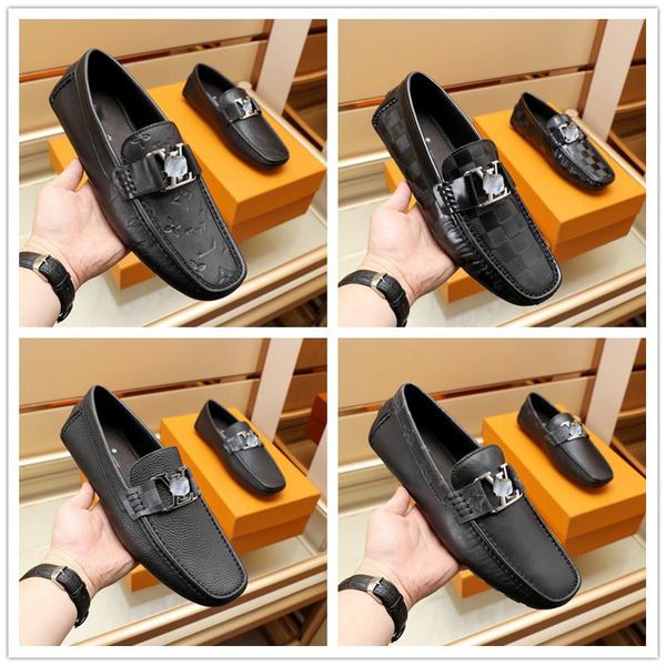 

a1 italian mens shoes outdoor casual luxury brands men's loafers moccasins flats men breathable slip on boat shoe size 6.5, Black