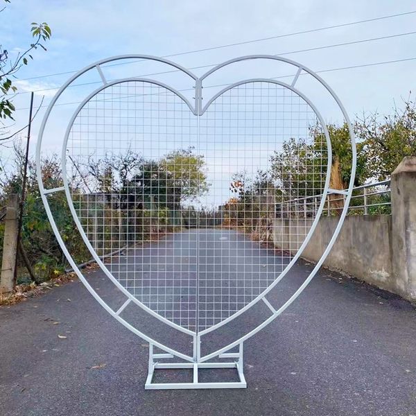 Casamento Heart Shape Arch Love Flower Stand Wedding Background Decoration Arches Metal Home Party Proponha a decoração do casamento