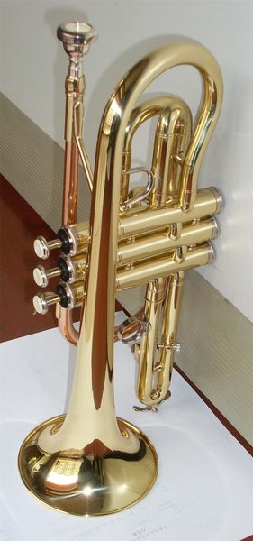 

brass body gold lacquer phosphor copper leadpipe tone bb cornet