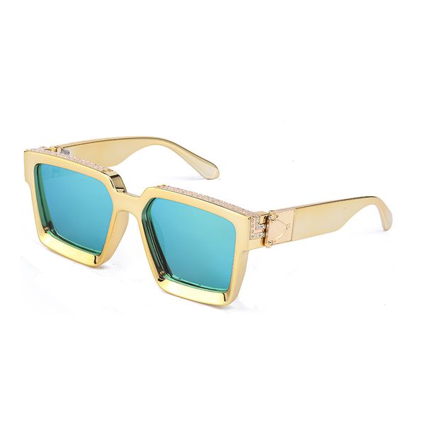 

sunglasses new diamond-studded large square sunglasses female net celebrity millionaire same style men's trendy shades, White;black