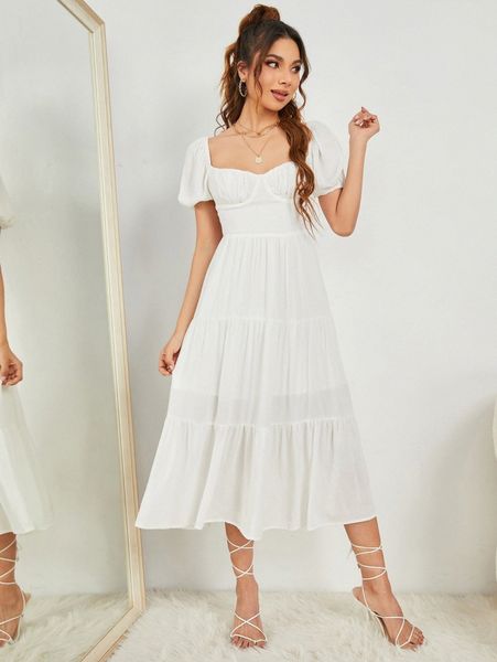 

tied backless ruffle hem dress j7o4#, Black;gray
