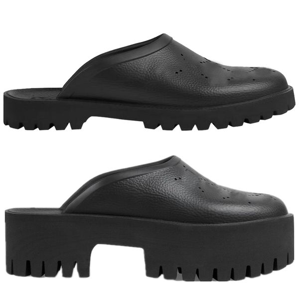 

platform slip on sandals cut out wedge heels closed toe flip flops foam rubber slippers thick sole designer womens ladies high low heel slid, Black