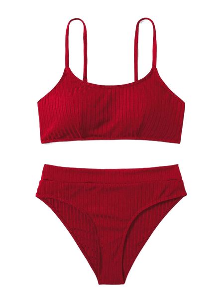 

solid textured bikini swimsuit l6pt#, White;black