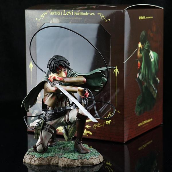 

rival ackerman action figures anime attack on titan model toys 18cm levi figurine pvc collection statue x05033130