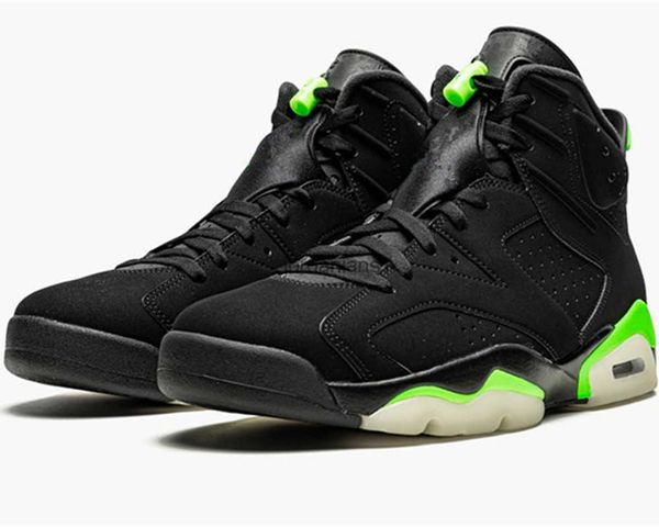 

jumpman 6 electric green basketball shoes designer sports sneakers with original box, Black