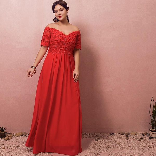 Vestidos de festa vestido de noite prego lantejoulas de linha de bordado bordado mangas curtas piso-comprimento lace up elegante plus size vestidos formais D800