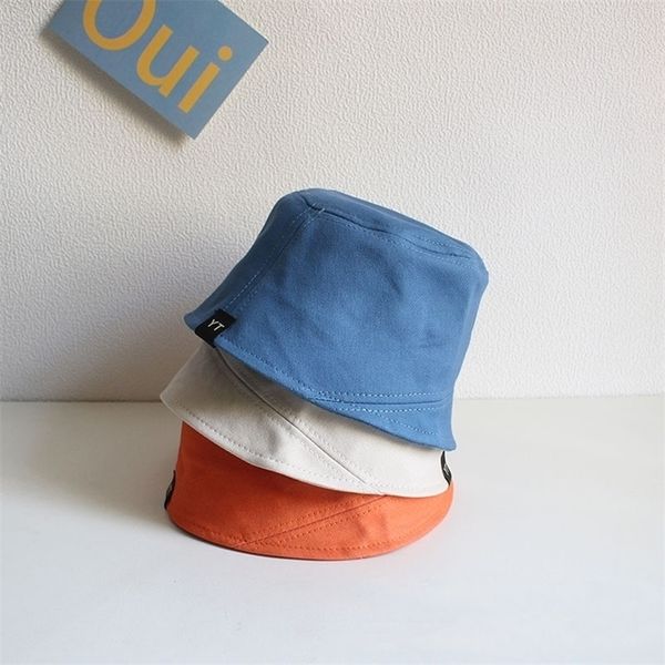 

soft solid color hat spring summer outdoor casual fisherman cap infant girl boy sun hats panama caps for 5254cm 220611, Yellow