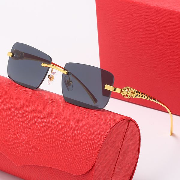 Mode Carti Luxus Coole Sonnenbrille Designer Einzigartiger Großhandel 0032 Trendige Sonnenbrille Rahmenloser Metallquadratrahmen Ornamental Ins Net Red Gleiche Männer und Frauen