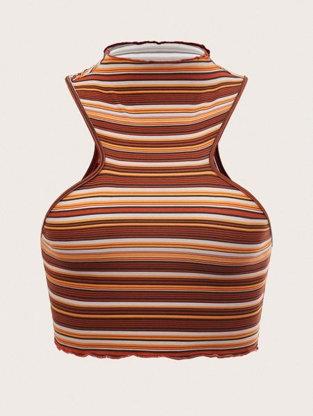 

block striped lettuce trim tank m2rs#, White