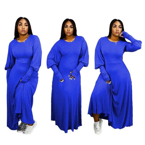 

dress casual womens 4 colors solid long sleeve long spring autumn sweat dresses loose aa, Black;gray