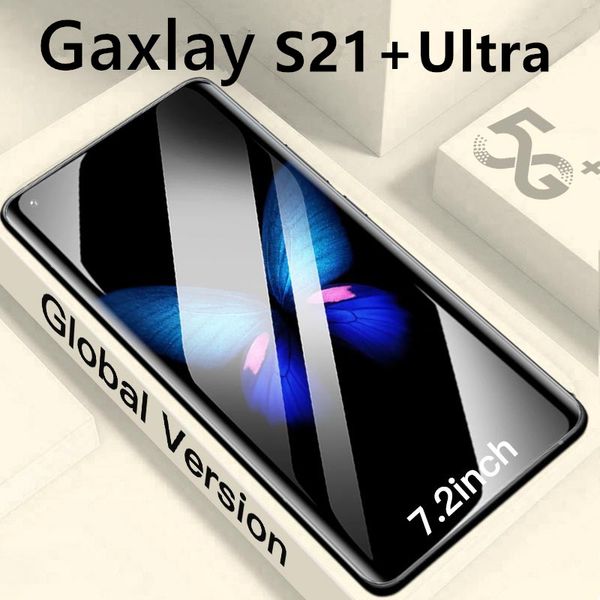 

new gaxlay s21+ultra 7.2 inch smartphone 6800mah unlock global version 5g android 10 24mp+48mp 16gb+512gb moblie phones celular