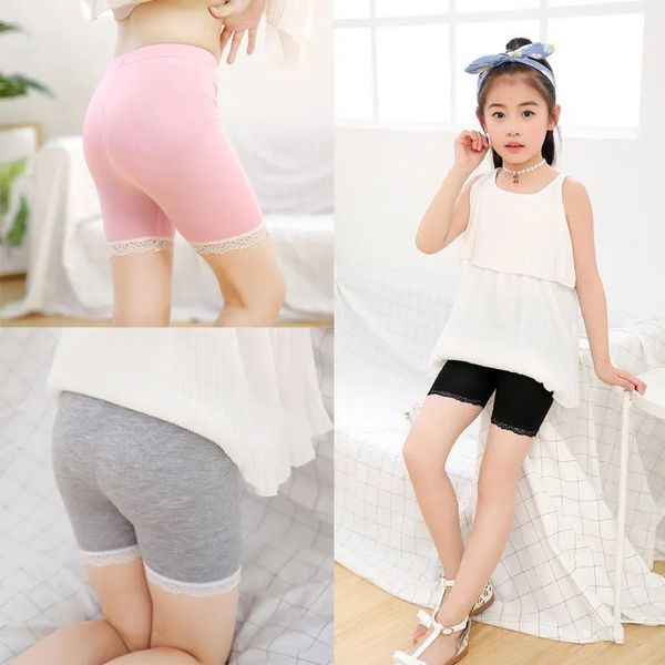 Sicherheitsshorts für Mädchen, Modal, lichtbeständig, für den Sommer, dünn, mittlere und große Kinder, Hose mit Boden, kleine Sicherheitshose