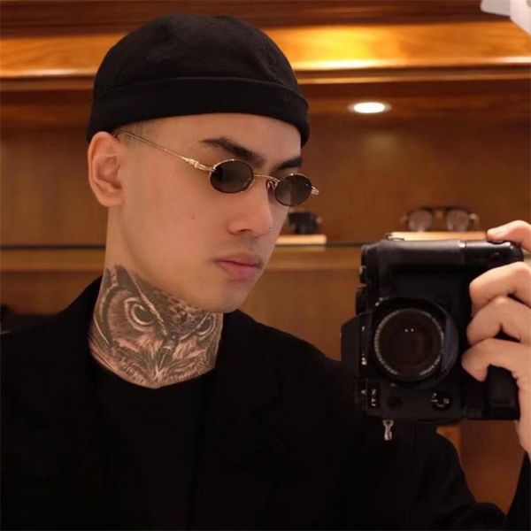 

sunglasses croxin personalized round frame sunglasses star net red, the same fine carving fashion men's and women's, White;black