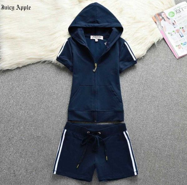 

juicy apple summer tracksuit women spring loose two piece sets casual long sleeve sweatshirt elastic waist shorts female outfits, Gray