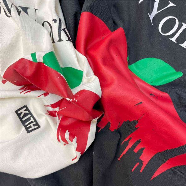 

2022 new noah three-color printed letters t-shirt wesselmann face tee combed cotton 220g short sleevet220728, White;black