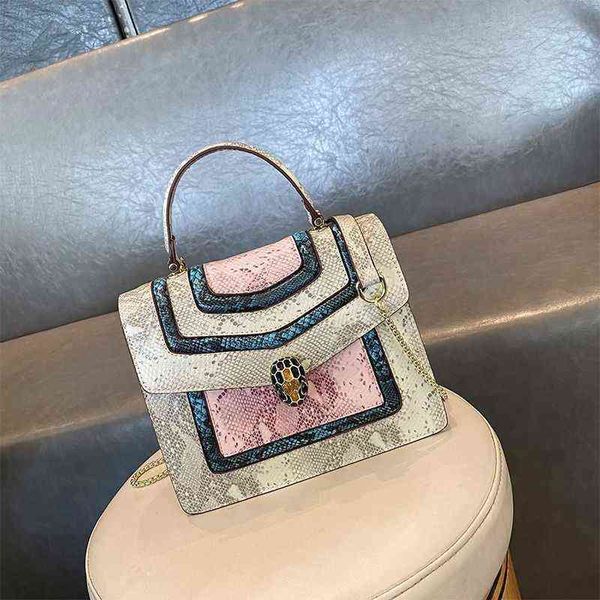 

bags advanced leather handbag women's 2022 new versatile one shoulder atmospheric chain diagonal small square bag