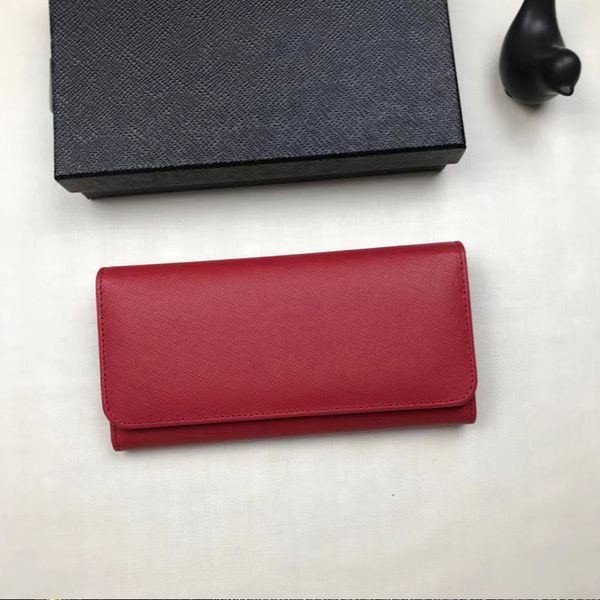 

womens purses mono 5 colors card holder zippy coin fashion casual short leather zipper purse long wallet box dust bag card 19*10*2cm, Red;black