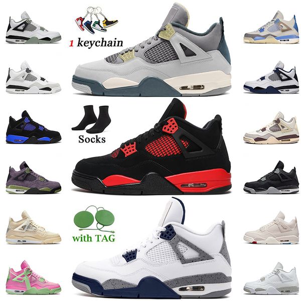 

big size 13 mens trainers fashion women mens jumpman 4 basketball shoes 4s midnight navy seafoam sail pink craft 2022 fire red thunder milit