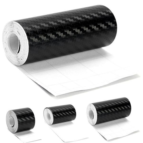 

3d carbon fiber strips car sticker 3-10m diy paste rolls auto anti scratch protector tape waterproof car interior exterior film