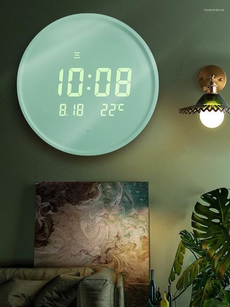 Orologi da parete LED orologio 3d luminoso silenzioso silenzioso arredamento per la casa di lusso orologi di lusso Nordic Creative soggiorno decorazione