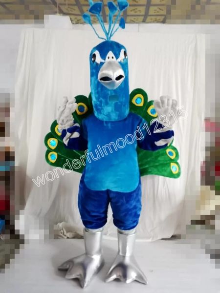 Festival vestido azul pavões mascote trajes carnaval hallowen presentes unisex adultos fancy partido jogos outfit feriado celebração personagem personagem outfits