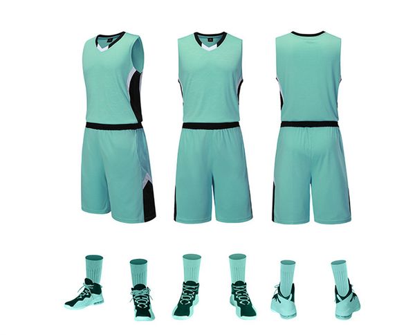 

nb095 basketball jersey sport wears athletic outdoor apparel college, Black