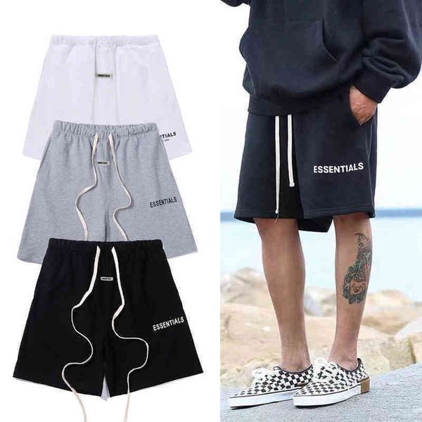 

2022 american loose men's five point shorts bieber summer beach pants couple correct version outdoor classic designer college style, White;black