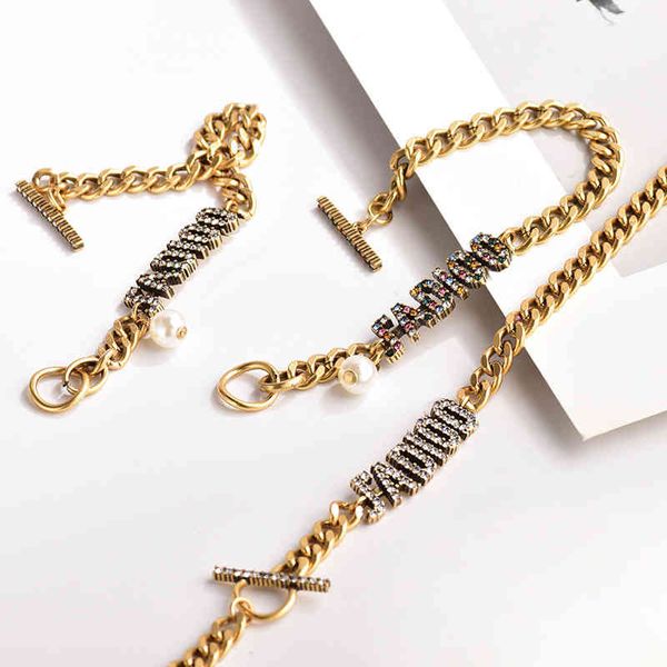 

2022 factory wholesale new home dijia new color diamond necklace net red female personality diamond bracelet, Black