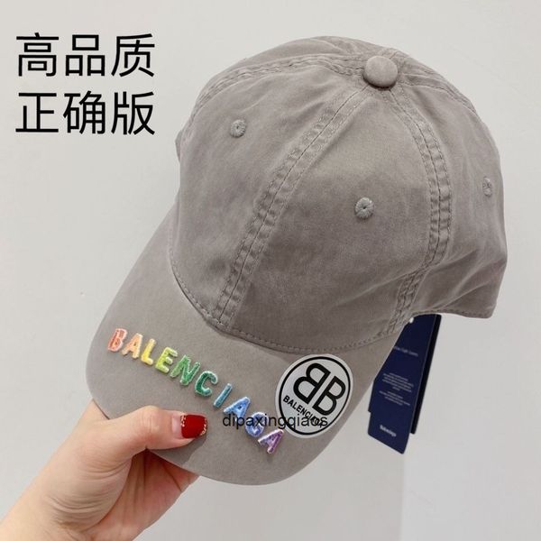 

ball caps balencaigass letter printed xinjiang tibet special chain 2022 paris three-dimensional embroidery baseball washed cotton soft vinta, Blue;gray