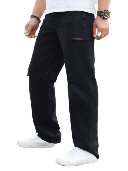 

men ripped straight leg jeans g7mp#, Blue