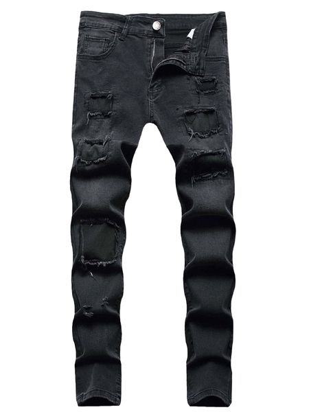 

men ripped skinny jeans 24yh#, Blue
