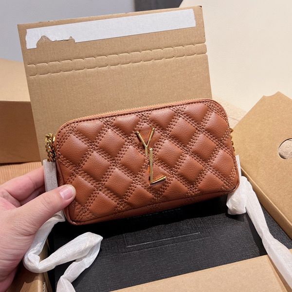 

designer 22ss loulou women chain flap bags quilted matelasse italian nubuck soft sheepskin shoulder strap gold metal hardware camera bag, Red;black