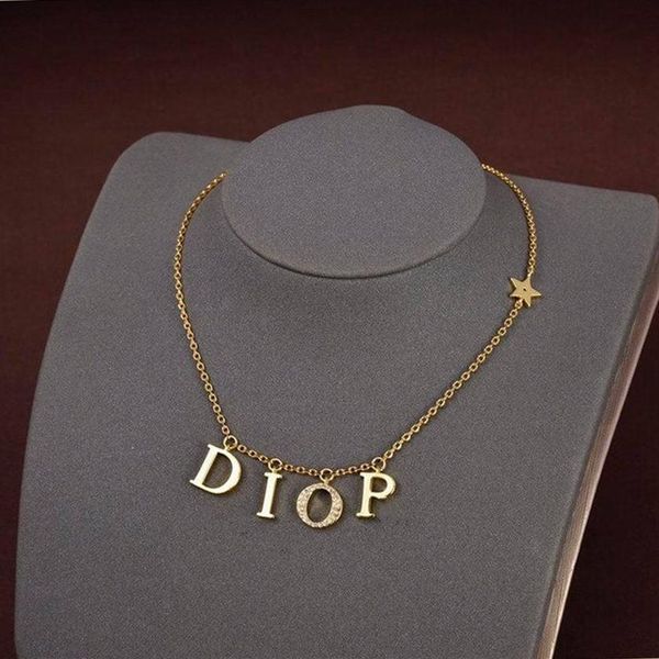 

new style designer necklace letter pendant gold chain necklace bracelet for men and women party wedding lovers gift jewelry with f283b, Silver