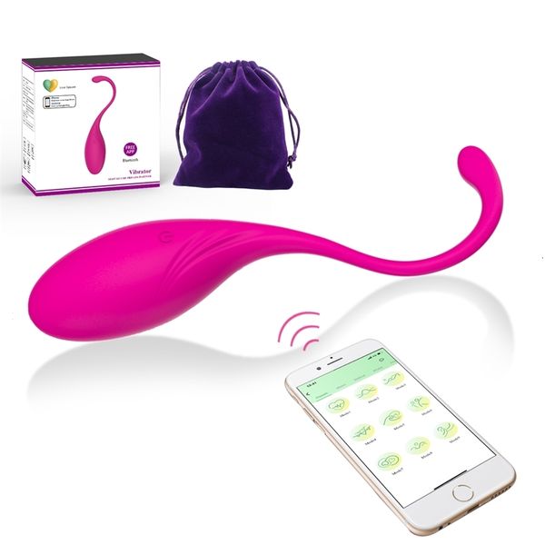 Massaggiatore giocattolo sessuale Massaggiatore giocattolo Telefono senza fili Uovo vibrante controllato da app Palline Kegel Prodotto Vibratore proiettile Indossabile Giocattoli ricaricabili USB