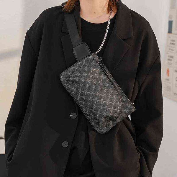 

fashion leather chest bag men mini crossbody s waist pack sling shoulder fanny purse grister murse phone pouch 220610