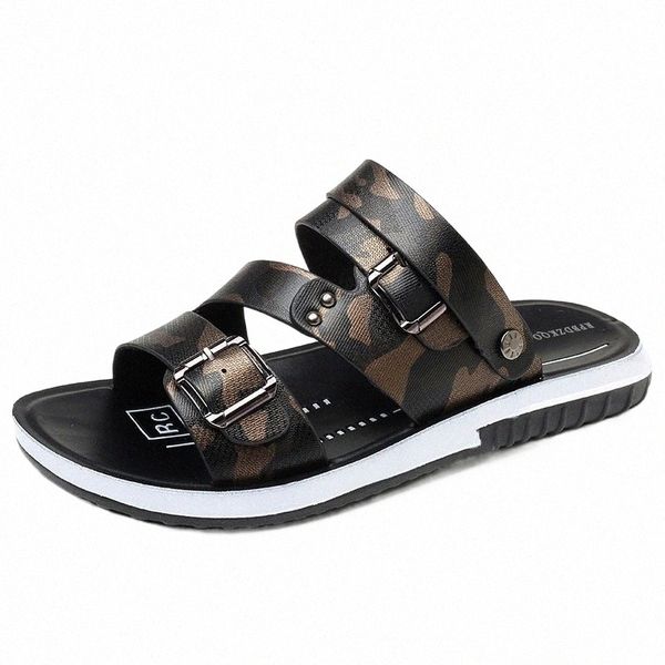 

metal slides shoes men gladiator sandals summer leather gold designer strap slip on native sport nice sandals roman slippers camouflage u0rb, Black