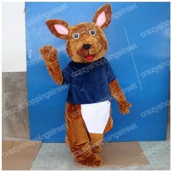 Niedliches Känguru-Maskottchen-Kostüm für Halloween, Cartoon-Anime-Themenfigur, Erwachsenengröße, Weihnachten, Karneval, Geburtstag, Party, Outdoor-Outfit