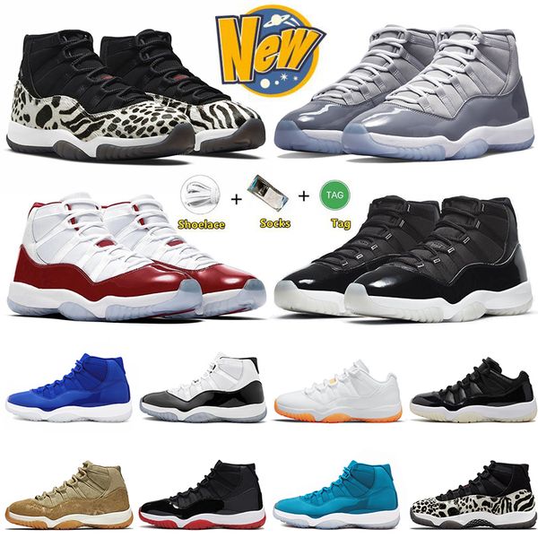 

cool grey cherry jumpman 11 11s men women basketball shoes jordam low high bred concord 45 citrus platinum tint 25th anniversary jorden11s, Black