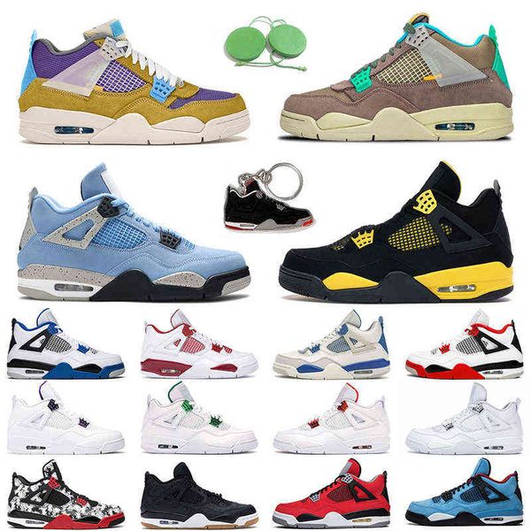 

4s thunder basketball shoes men women jumpman 4 white oreo university blue black cat cactus jack green glow mens trainer