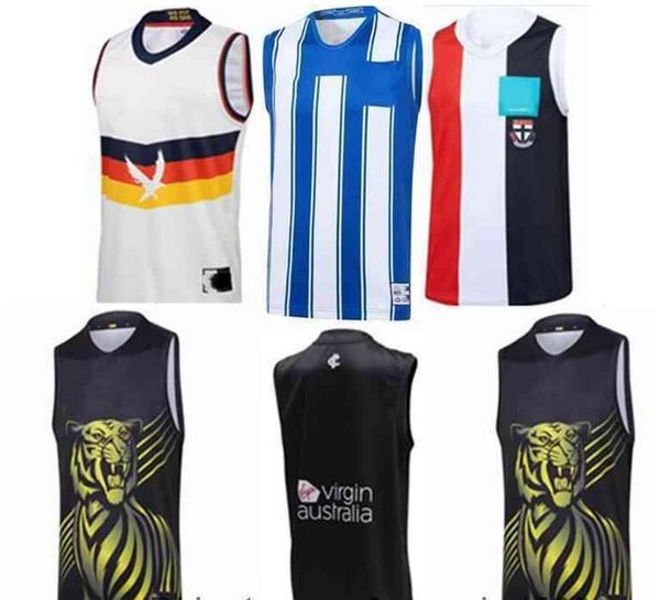 

afl jersey carlton blues richmond tigers adelaide crows north melbourne kangaroos st kilda saints s-xxl men's, Black;gray