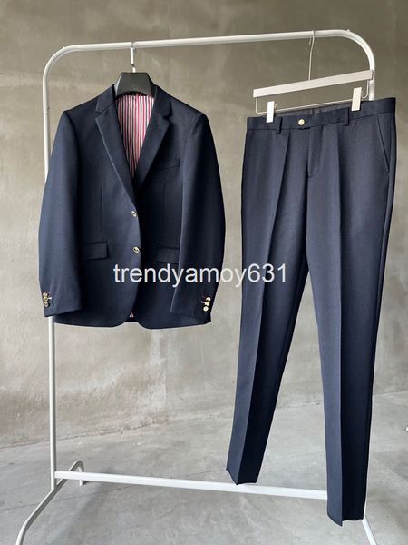 

men's suits & blazers ss tb leisure two button men's wool suit set trousers, White;black