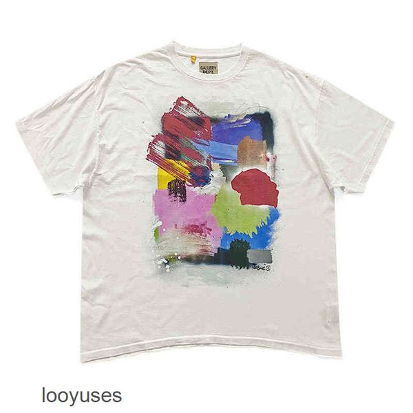 

t shirt gallerydept designer 2022 i'm t tshirt not shirts trendy. gd wash old graffiti print loose round neck short sleeve, White;black