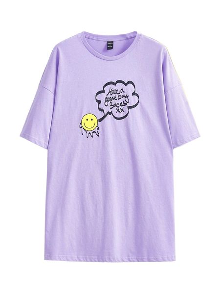 

x jesse selz slogan & cartoon face print tee 60t7#, White