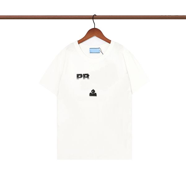 

tide brand lada short sleeve 2022 new letter printed t -shirt temperament joker t -shirt for men and women, White;black