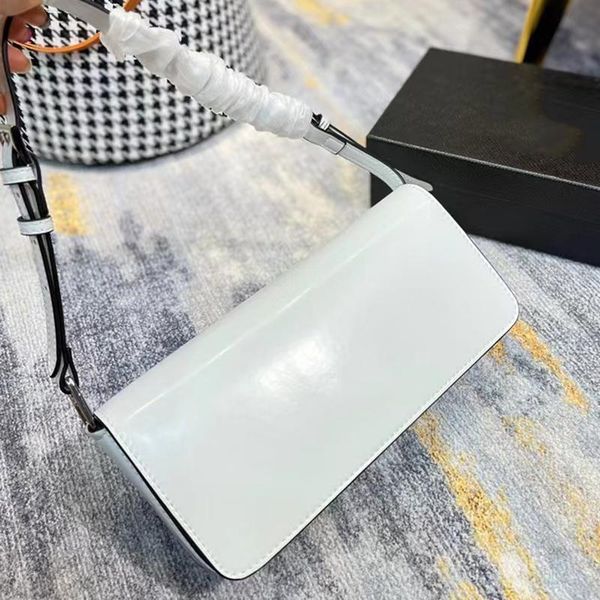 

designer bags leather totes women shoulder bags black white handbags fashion glossy rectangle handbag flap the tote bag 27cm