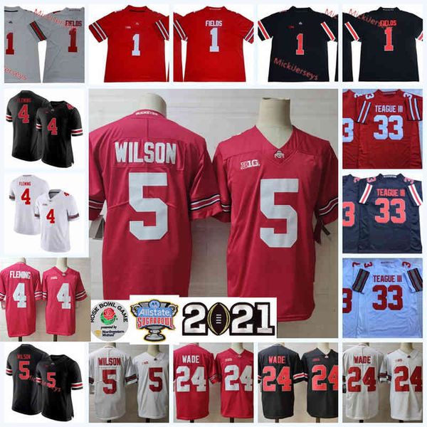 XFLSP 2022 College Ohio Estado Buckeyes Stitched Football Jersey 12 Denzel Ward Jerseys 6 Sam Hubbard 33 Dante Booker 10 Troy Smith 23 Jahsen Wint 43