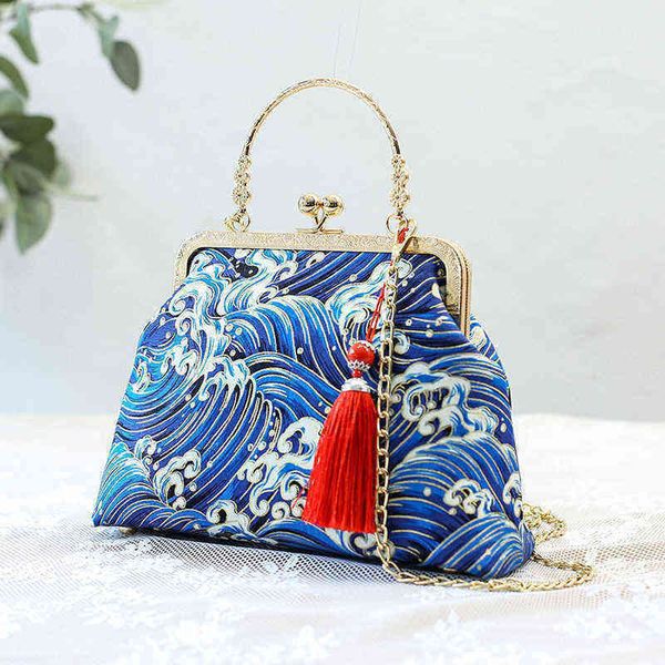

nxy evening bag women butterfly embroidery fashion elegant ladies party clutch chain tassel messenger s wedding s 0602
