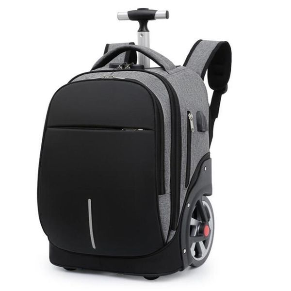 

inch school trolley backpack bag for teenagers large wheels travel wheeled on trave rolling luggage bags320v